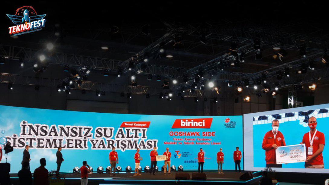 TEKNOFEST 2020'de İnsansız Sualtı Sistemleri Yarışmasında Hasan Kemal Yardımcı Mesleki ve Teknik Anadolu Lisesinin Goshawk Side Takımı Türkiye Birincisi Oldu